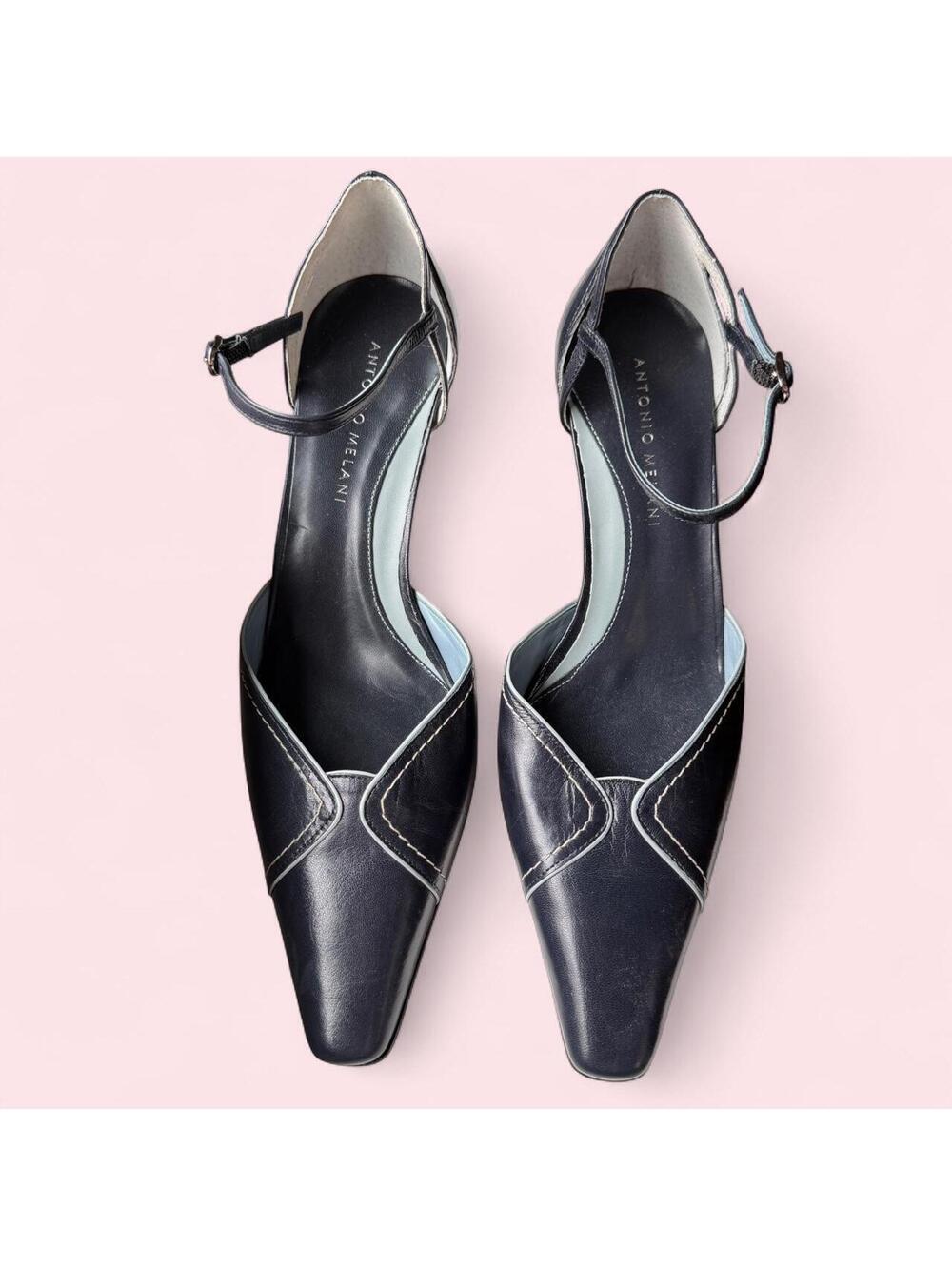 Antonio Melani navy pointed toe heels